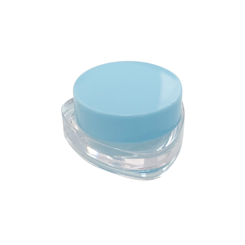 2422-1 Blue Lid Round Single Grid Loose Powder Case