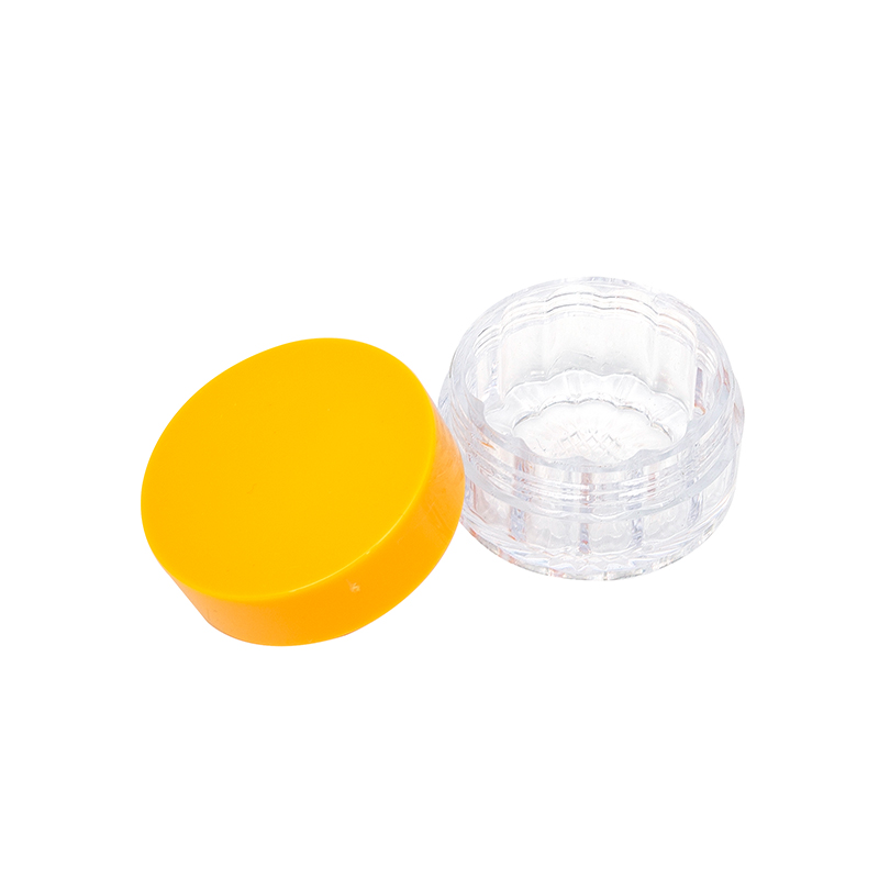 2422-5 Yellow Lid Chrysanthemum Base Single Grid Loose Powder Case