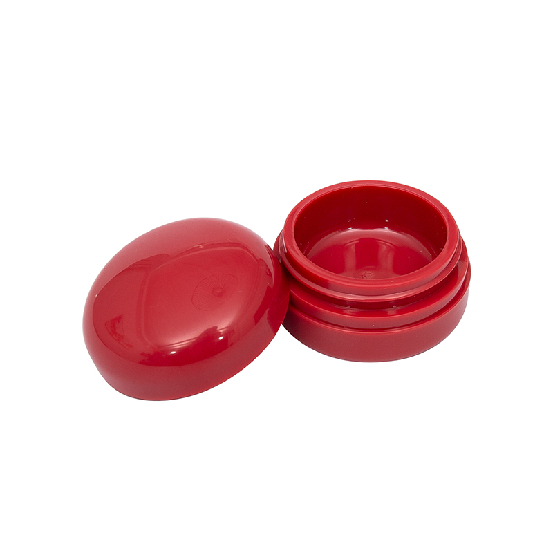 2414 Red Round Single Grid Blush Case