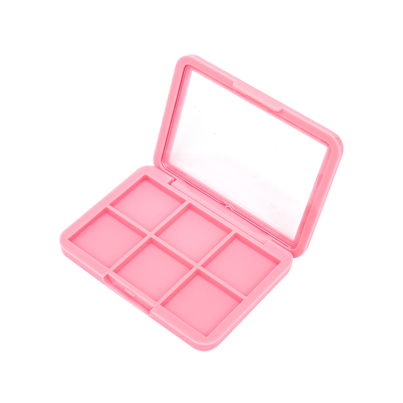 2402 Pink Square 6 Grid Eyeshadow Case