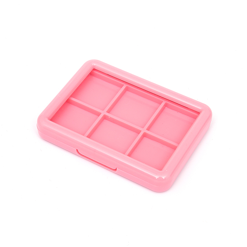 2402 Pink Square 6 Grid Eyeshadow Case