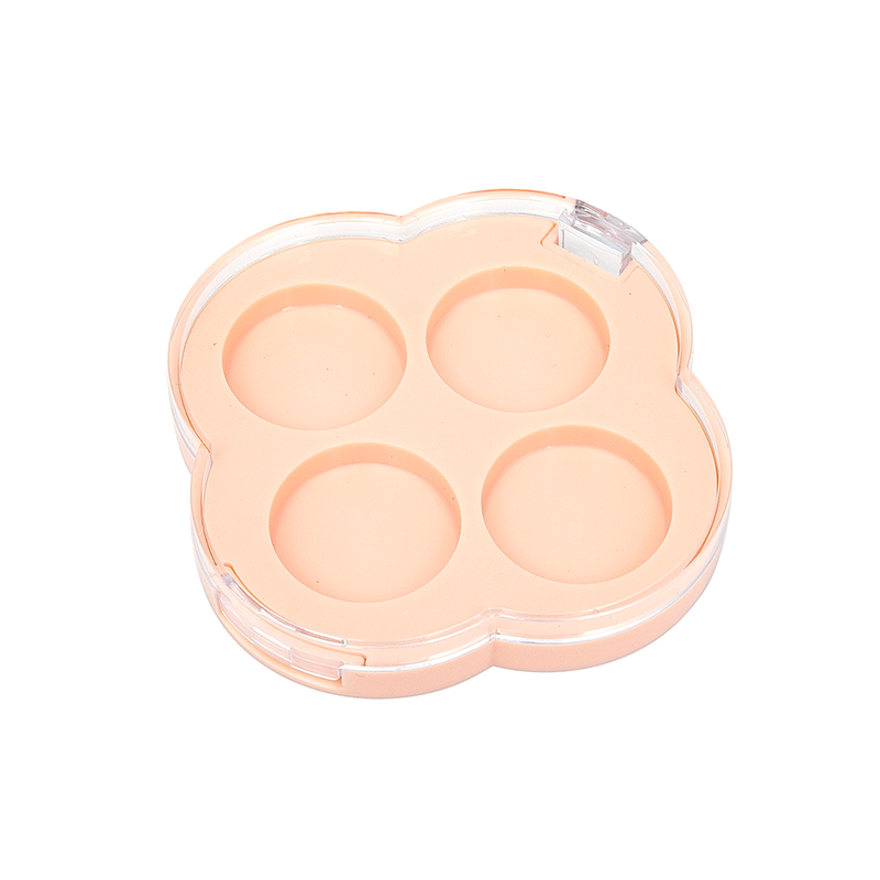 2411-4 Pink Round 4 Grid Eyeshadow Case