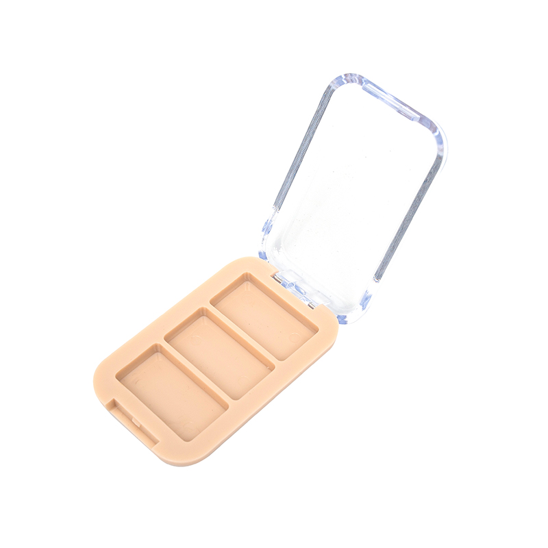 2412-3 Nude Square 3 Grid Blush Case