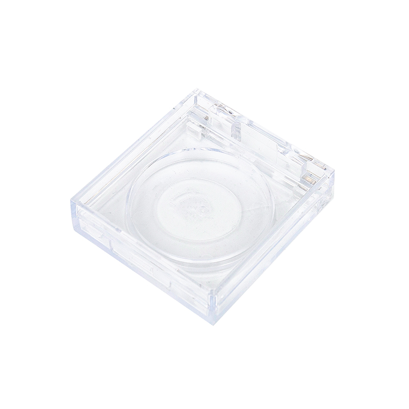 2313 Transparent Square Single Grid Blush Case