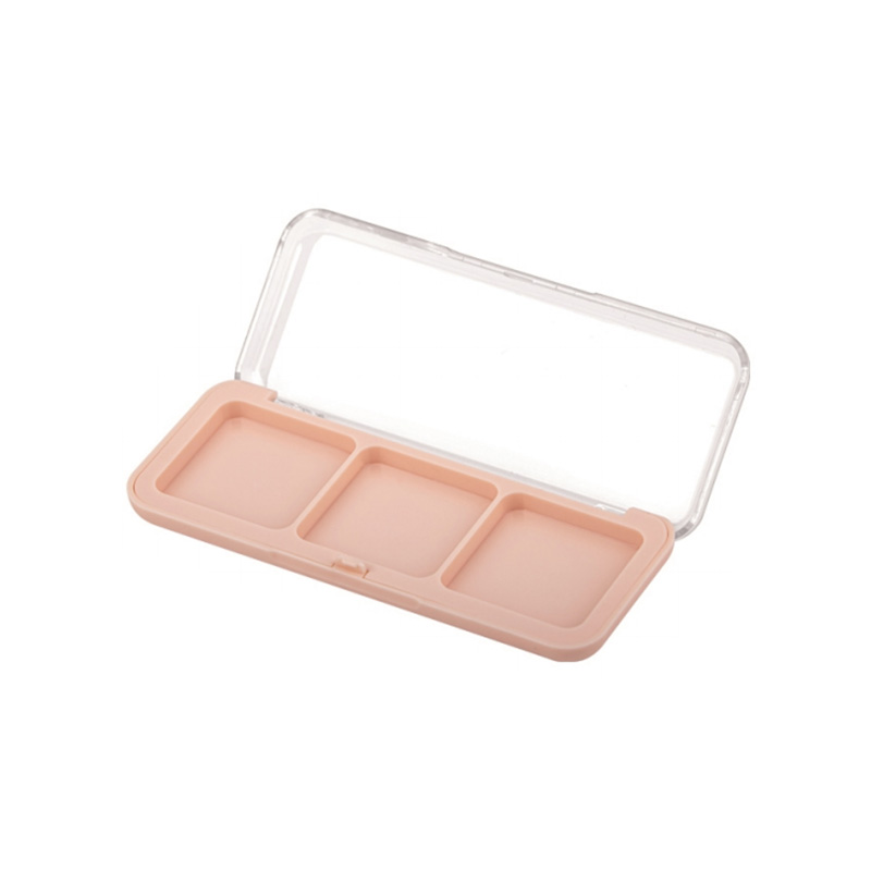 1010 Orange Square 3 Grids Eyeshadow Case