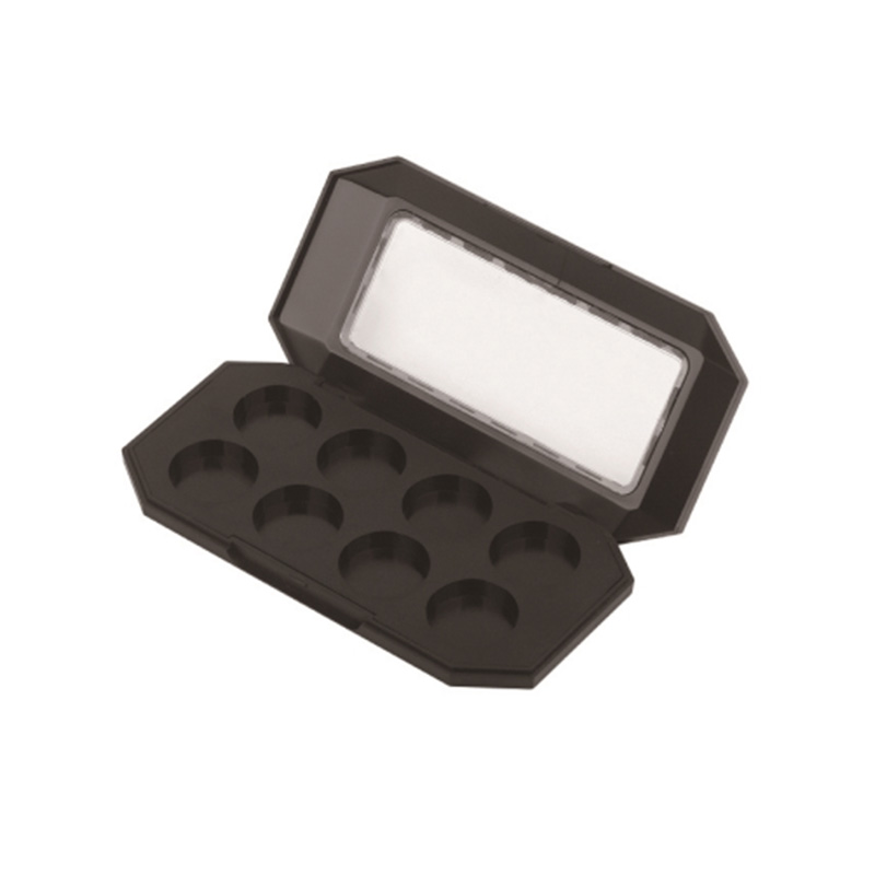 104-8 Black Square 8 Grids Eyeshadow Case