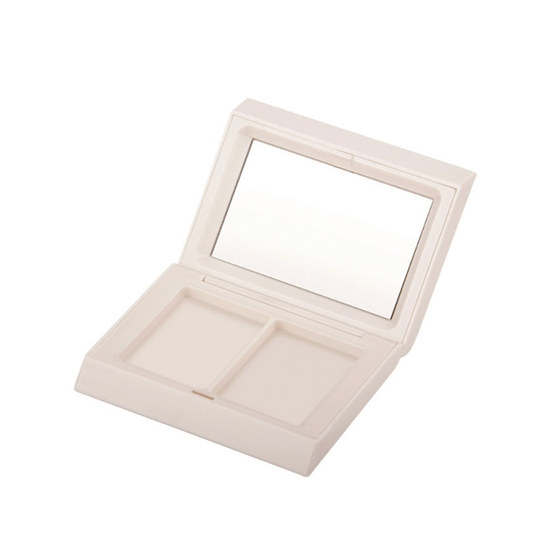 2008-2 White Square 2 Grids Eyeshadow Case