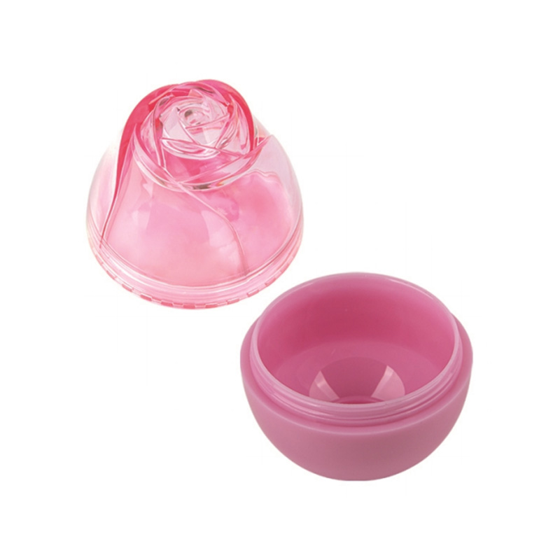 2021 Transparent Pink Rose-Shaped Lipstick Case