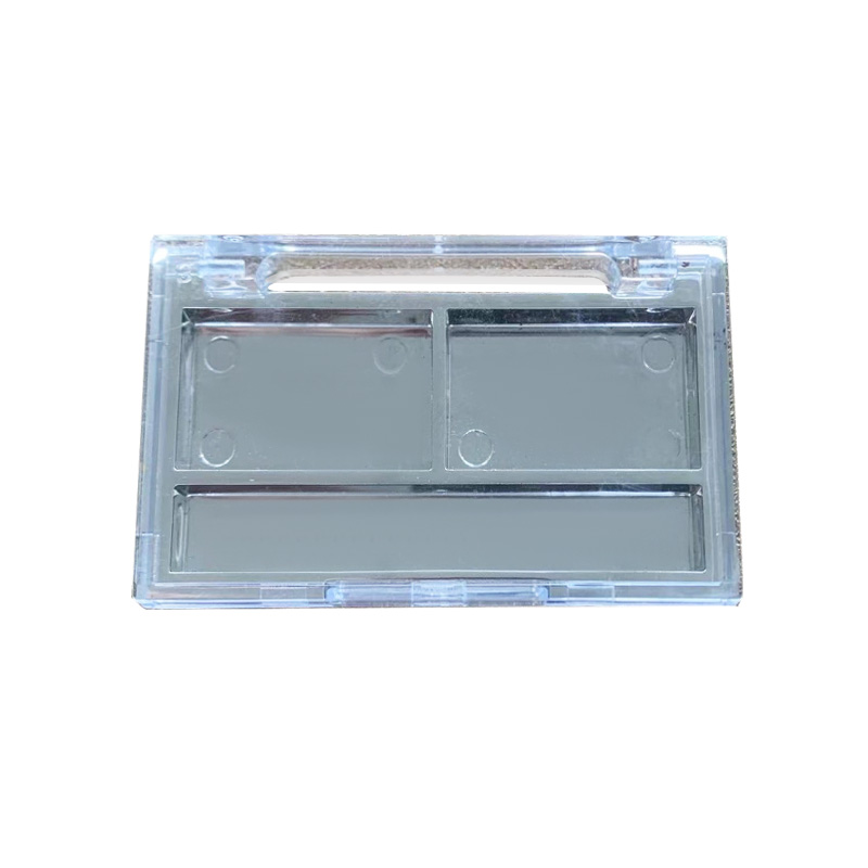 2202-2 Transparent Square Three-Grid Brow Powder Case