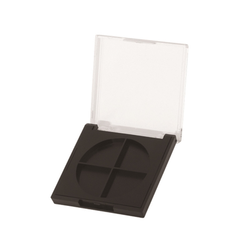 204 Black Square 4 Grids Eyeshadow Case