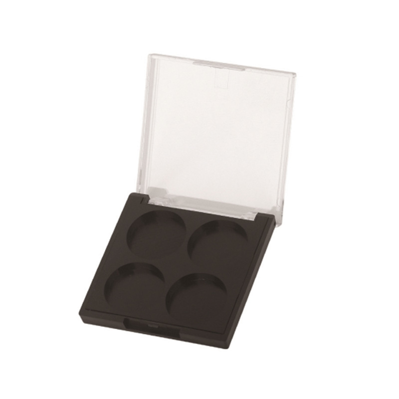 206 Black Square 4 Grids Eyeshadow Case