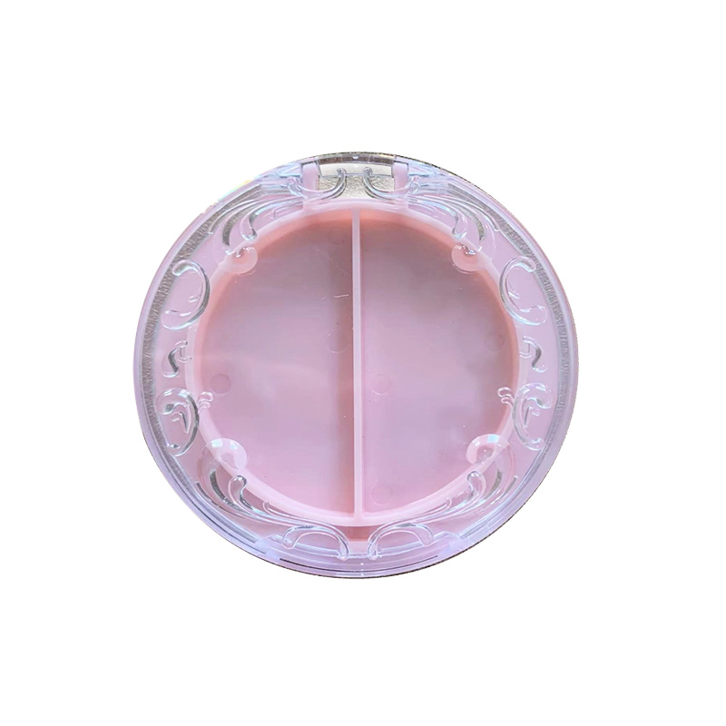 2201-2 Pink Round Two-Grid Blush Case