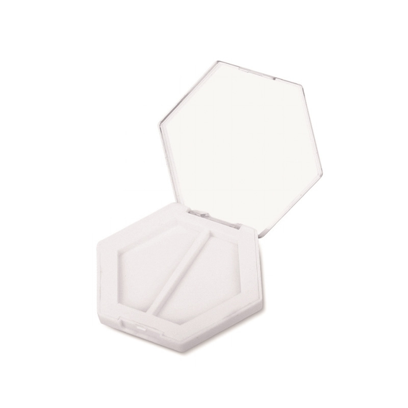 406-2 White Hexagonal Two-Grid Blush Case