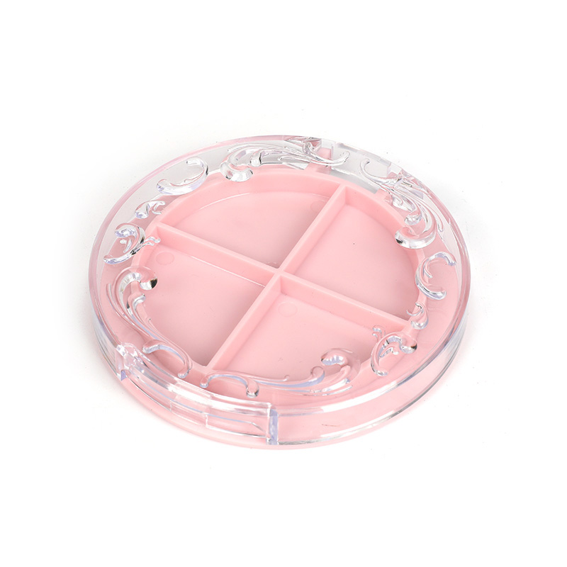 2201-4 Pink Round Four-Grid Blush Case