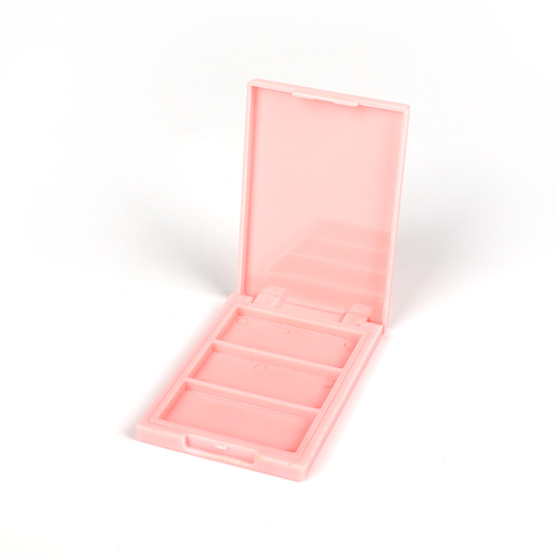 2036-3 Pink Square 3 Gridst Eyeshadow Case