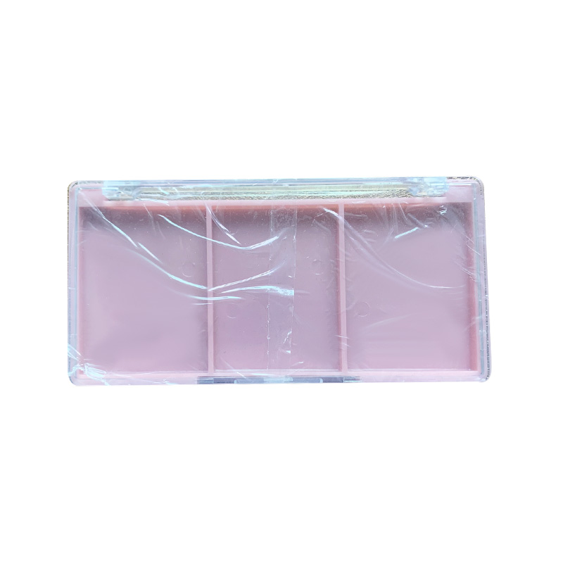 1006-3 Pink Square Three-Grid Blush Case