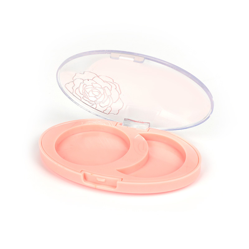 2026-2 Pink Round Two-Grid Blush Case