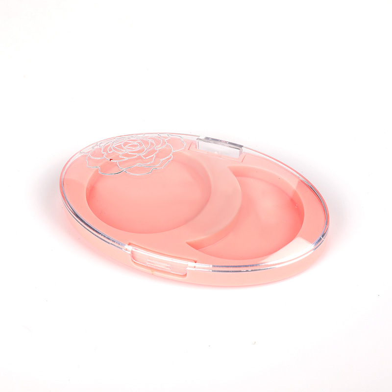 2026-2 Pink Round Two-Grid Blush Case