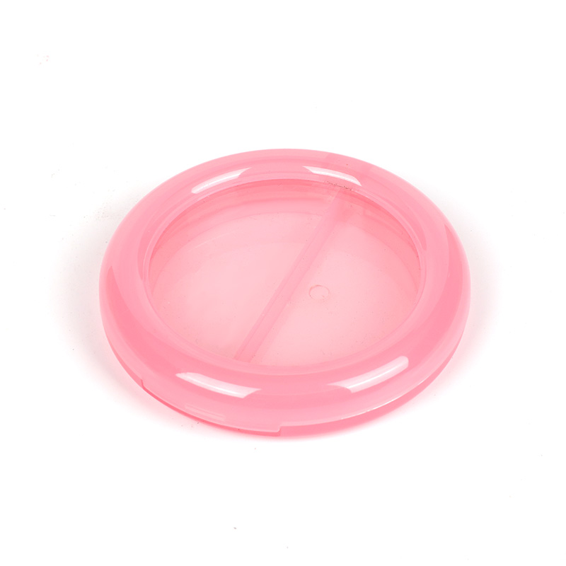 2026-2 Pink Round Two-Grid Blush Case