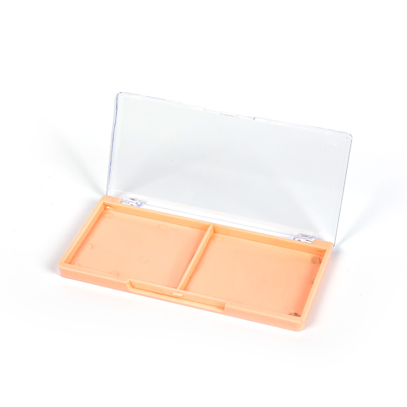 1006-2 Orange Square Two-Grid Blush Case