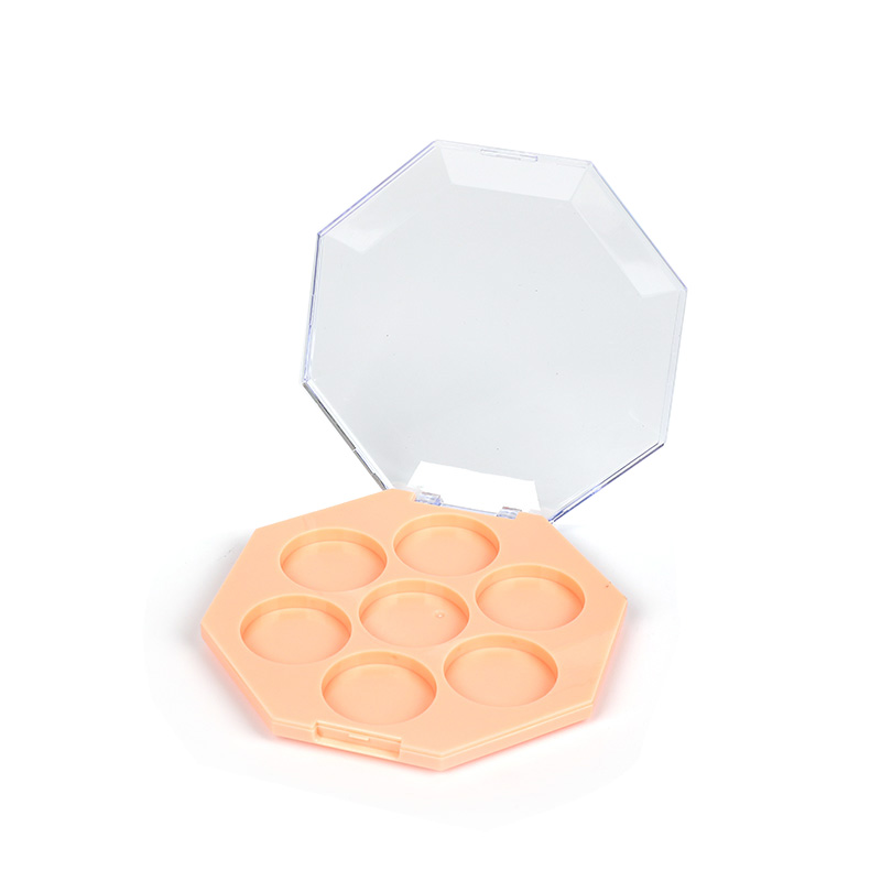 2218-7 Orange Hexagonal Seven-Grid Blush Case