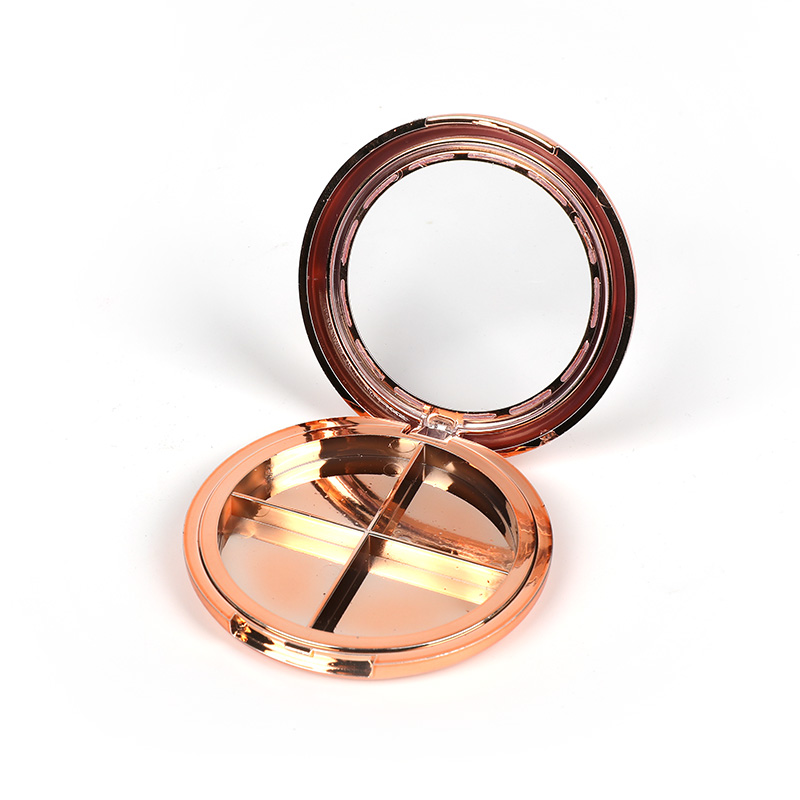 2401-4 Metallic Round Four-Grid Blush Case