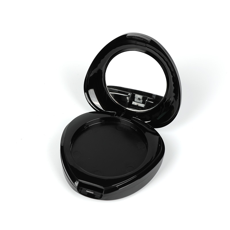 2213 (Double-Layer Powder) Black Round Single-Grid Powder Case