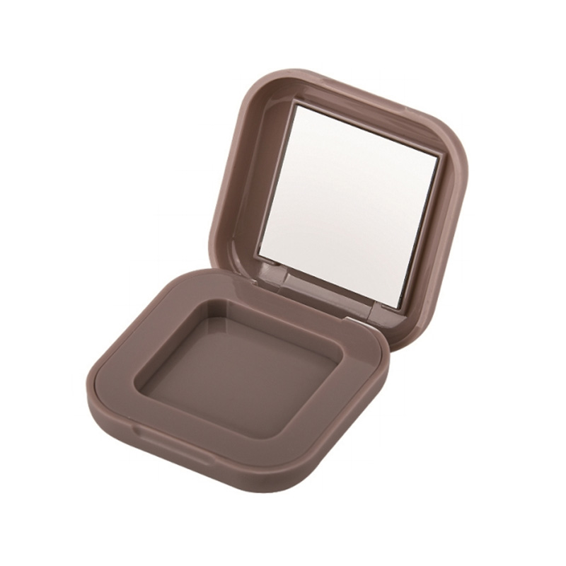 2005 Brown Square Single-Grid Powder Case with Mirror