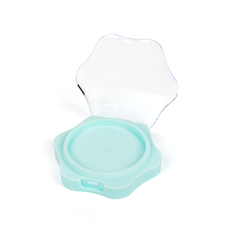 2205 Mint Green Floral Single-Grid Powder Case