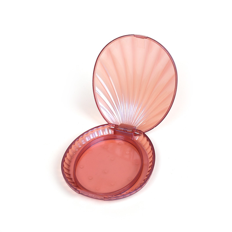 2208-1 Red Pearlescent Round Single-Grid Powder Case