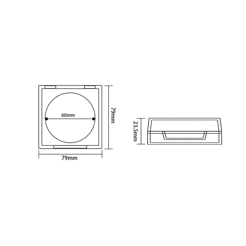 618 Round Double-Layer Single-Grid Powder Case