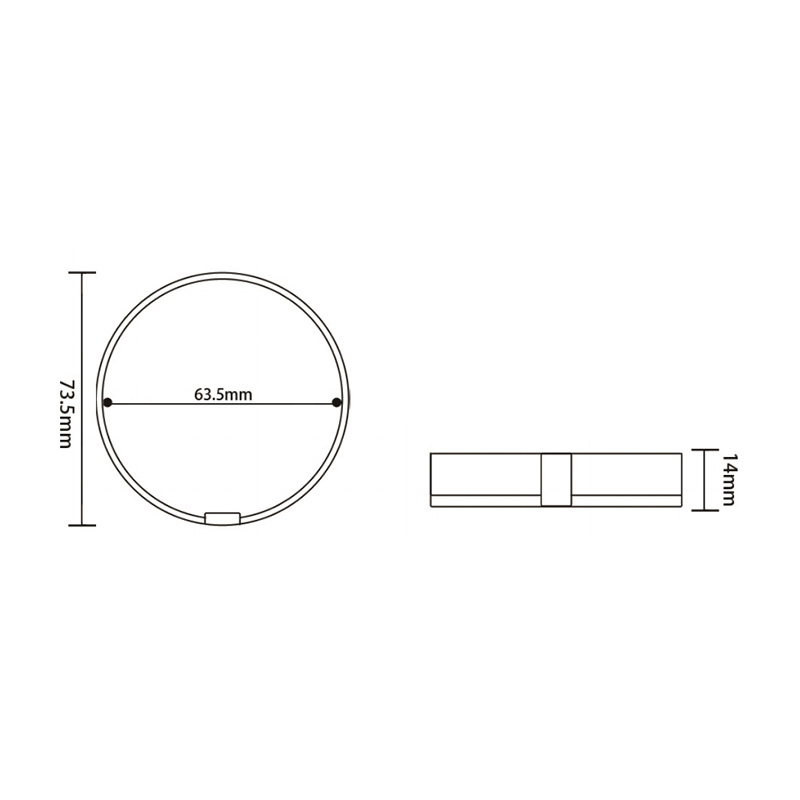 618 Round Double-Layer Single-Grid Powder Case