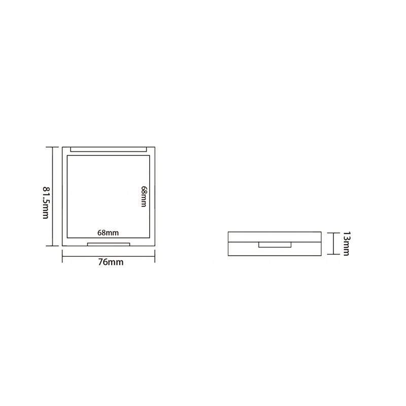 2016 Transparent Round Single-Grid Powder Case