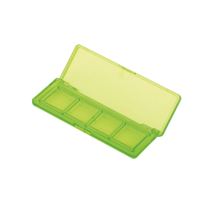 2013-4 Fluorescent Green Square 4 Grids Eyeshadow Case