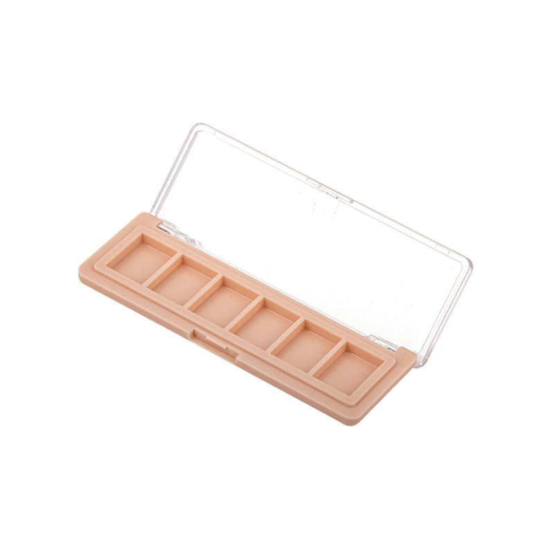 2013-6 Orange Square 6 Grids Eyeshadow Case