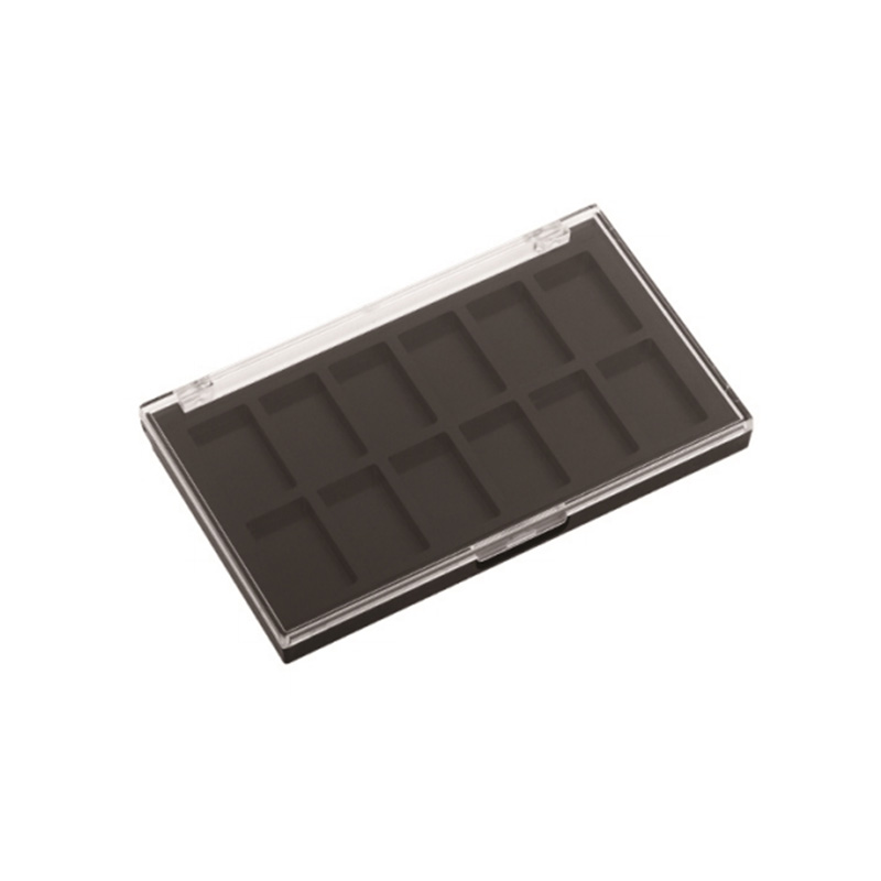 505-5 Black Oval 5 Grids Eyeshadow Case