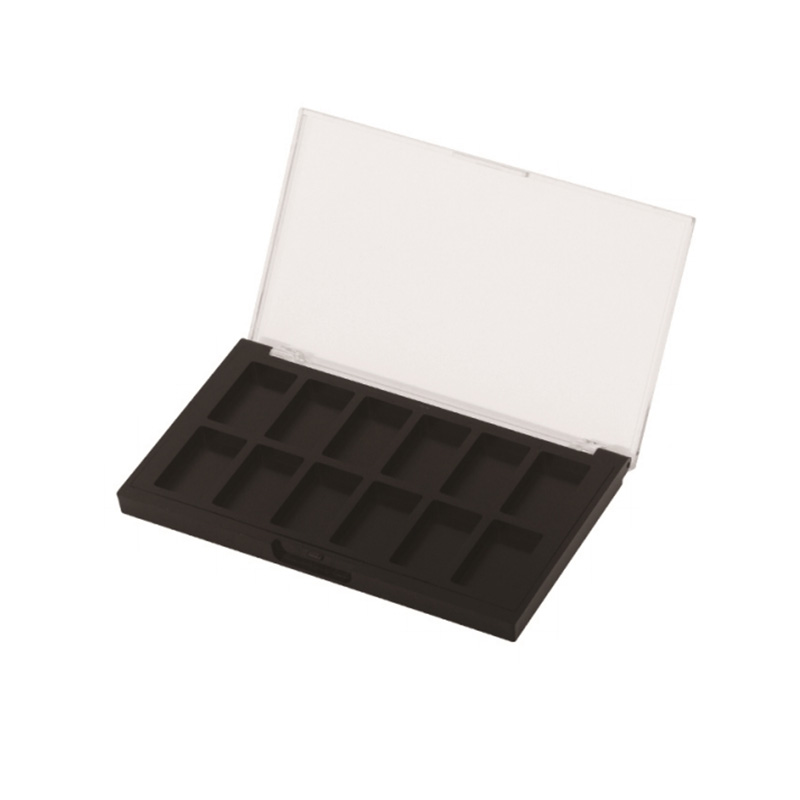 405-12 Black Square 12 Grids Eyeshadow Case