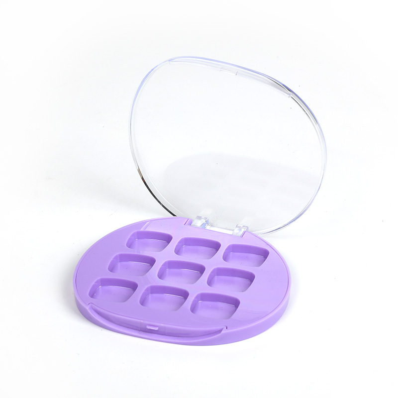 2027-9 Purple Square 9 Grids Eyeshadow Case