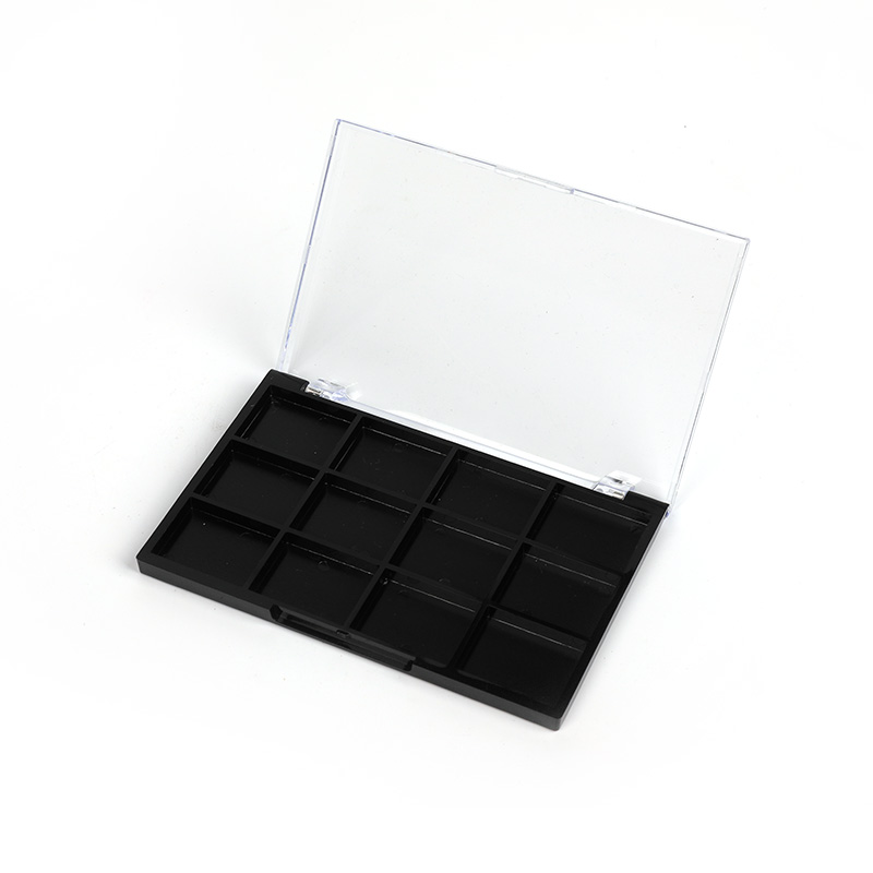 2304-12 Black Square 12 Grids Eyeshadow Case