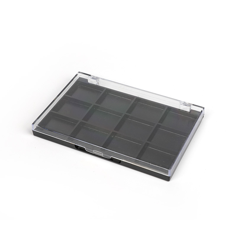 2304-8+2 Transparent Blue Square 8+2 Grids Eyeshadow Case