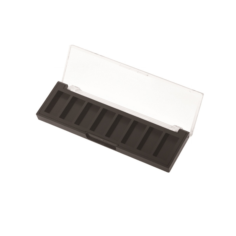 503-8 Black Square 8 Grids Eyeshadow Case