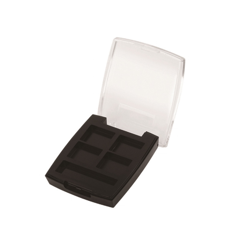 614-4 Black Square 5 Grids Eyeshadow Case