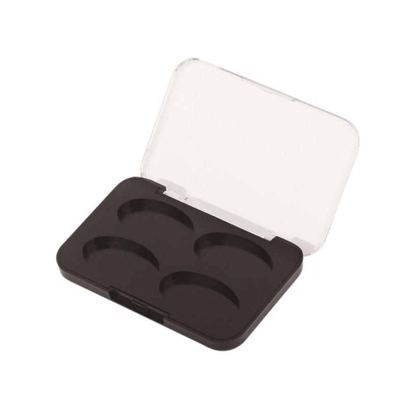 617-4 Black Square 4 Grids Eyeshadow Case