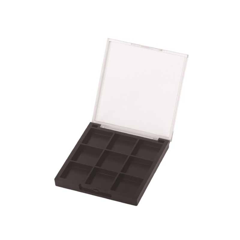 801-9 Black Square 9 Grids Eyeshadow Case