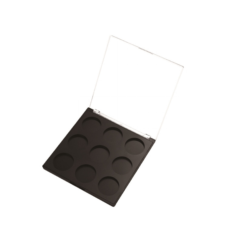 909 Black Square 9 Grids Eyeshadow Case