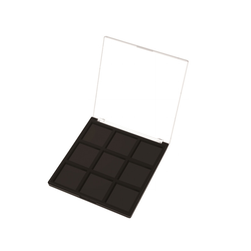 911 Black Square 9 Grids Eyeshadow Case