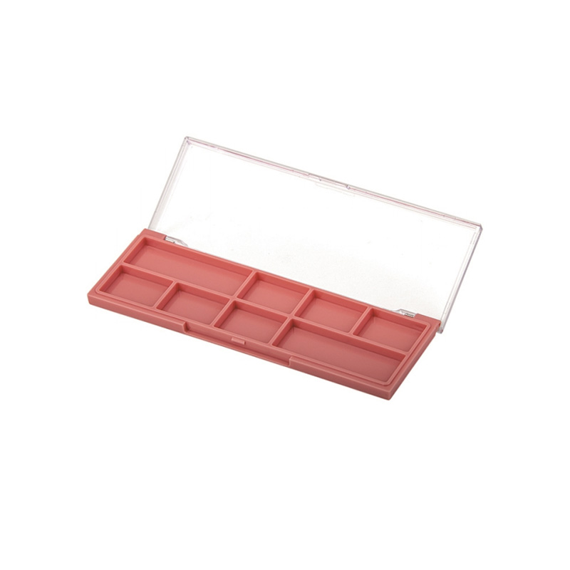 2028-8 Pink Square 8 Grids Eyeshadow Case