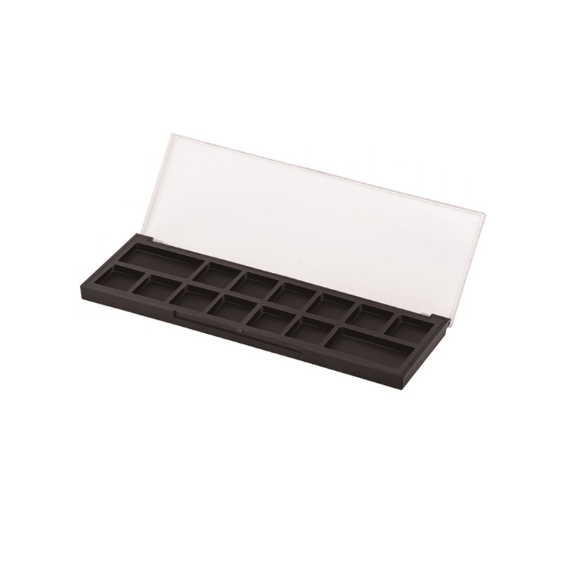 208-14 Black Square 14 Grids Eyeshadow Case