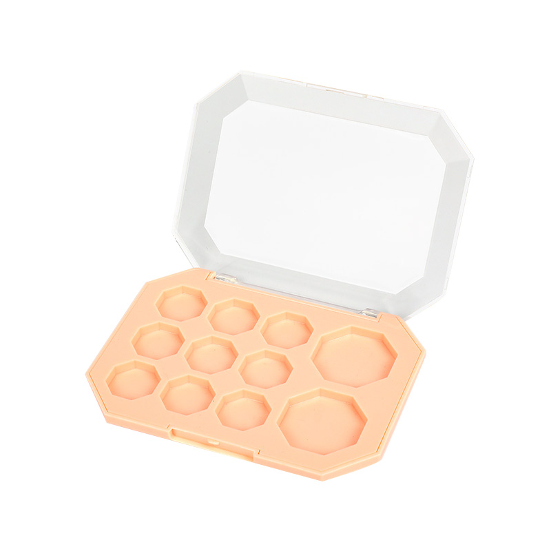 2025-9+2 Orange Square 9+2 Grids Eyeshadow Case