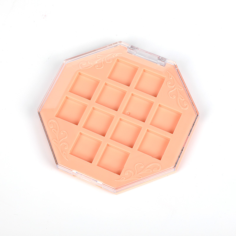 2317-12 Pink Cat Face 12 Grids Eyeshadow Case